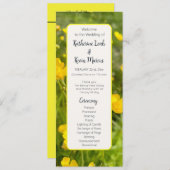 Flora-Hochzeitsprogramm für hellgelbe Flora Programm (Vorne/Hinten)