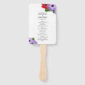 Flora-Hochzeitsprogramm für Wasserfarben Fächer (Vorderseite)