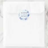 Flora-Hochzeitsticker Runder Aufkleber (Tasche)