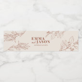 Flora Hochzeitswasserflasche Wasserflaschenetikett (Einzelnes Label)