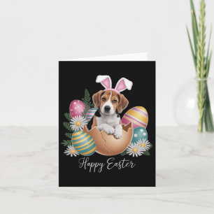Flora Hunde Ostertag Niedlicher Beagle Hund Welpen Karte