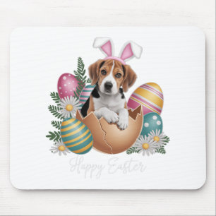 Flora Hunde Ostertag Niedlicher Beagle Hund Welpen Mousepad