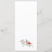 Flora-Illustrationsmenü für Winterthemen Menükarte (Rückseite)