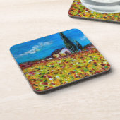 FLORA IN DER TUSKANIE / Blume Felder, Pflücke Untersetzer (Linke Seite)