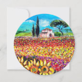 FLORA IN DER TUSKANIE/ Felder, Pfeffer und Sonnenb Einladung (Vorderseite)