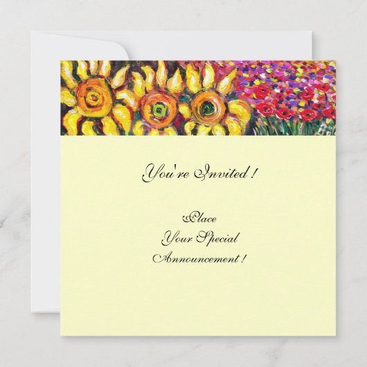 FLORA IN DER TUSKANIE/ Felder, Pfeffer und Sonnenb Einladung (Rückseite)