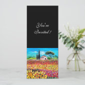 FLORA IN DER TUSKANIE/ Felder, Pfeffer und Sonnenb Einladung (Stehend Vorderseite)