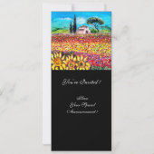 FLORA IN DER TUSKANIE/ Felder, Pfeffer und Sonnenb Einladung (Rückseite)