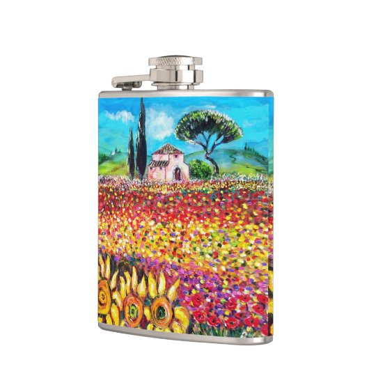 FLORA IN DER TUSKANIE/ Felder, Pfeffer und Sonnenb Flachmann (Links)