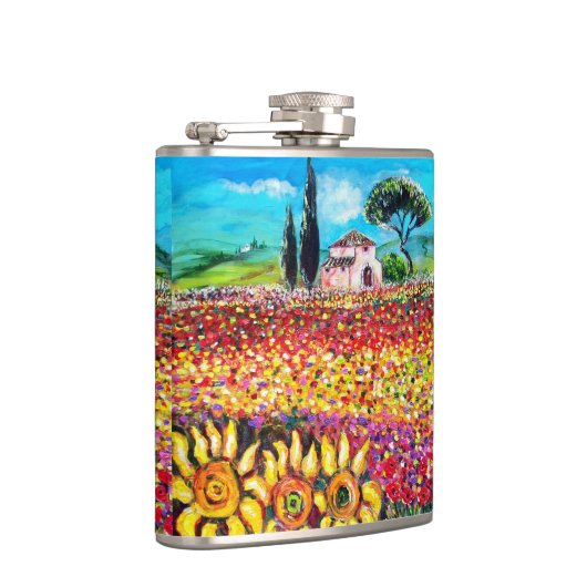 FLORA IN DER TUSKANIE/ Felder, Pfeffer und Sonnenb Flachmann (Rechts)