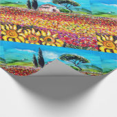 FLORA IN DER TUSKANIE/ Felder, Pfeffer und Sonnenb Geschenkpapier (Ecke)