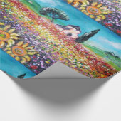 FLORA IN DER TUSKANIE/ Felder, Pfeffer und Sonnenb Geschenkpapier (Ecke)