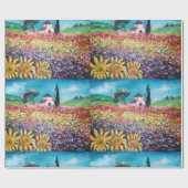 FLORA IN DER TUSKANIE/ Felder, Pfeffer und Sonnenb Geschenkpapier (Flach)