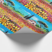 FLORA IN DER TUSKANIE/ Felder, Pfeffer und Sonnenb Geschenkpapier (Ecke)