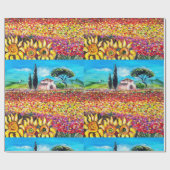 FLORA IN DER TUSKANIE/ Felder, Pfeffer und Sonnenb Geschenkpapier (Flach)