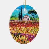 FLORA IN DER TUSKANIE/ Felder, Pfeffer und Sonnenb Keramikornament (Rechts)