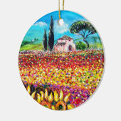 FLORA IN DER TUSKANIE/ Felder, Pfeffer und Sonnenb Keramikornament (Links)