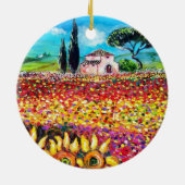 FLORA IN DER TUSKANIE/ Felder, Pfeffer und Sonnenb Keramikornament (Hinten)