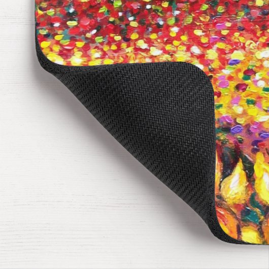 FLORA IN DER TUSKANIE/ Felder, Pfeffer und Sonnenb Mousepad (Ecke)