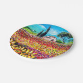 FLORA IN DER TUSKANIE/ Felder, Pfeffer und Sonnenb Pappteller (Schrägansicht)