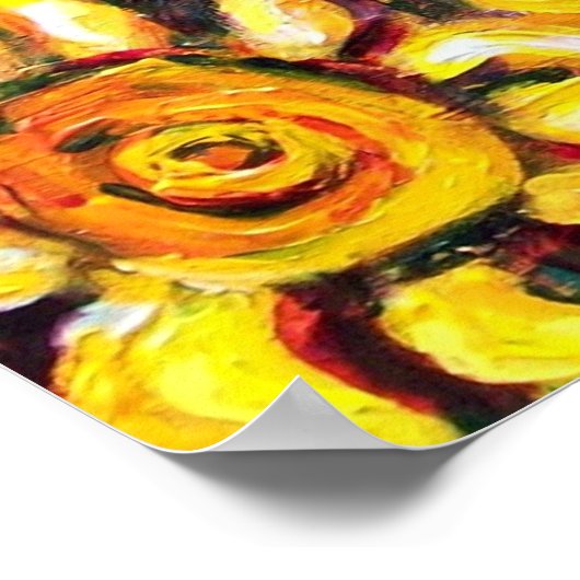 FLORA IN DER TUSKANIE/ Felder, Pfeffer und Sonnenb Poster (Ecke)