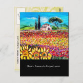 FLORA IN DER TUSKANIE/ Felder, Pfeffer und Sonnenb Postkarte (Vorne/Hinten)