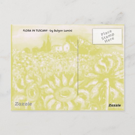 FLORA IN DER TUSKANIE/ Felder, Pfeffer und Sonnenb Postkarte (Rückseite)