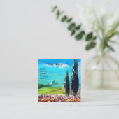 FLORA IN DER TUSKANIE/ Felder, Pfeffer und Sonnenb Quadratische Visitenkarte (Stehend Vorderseite)