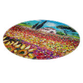 FLORA IN DER TUSKANIE/ Felder, Pfeffer und Sonnenb Schneidebrett (Ecke)