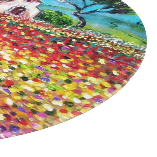 FLORA IN DER TUSKANIE/ Felder, Pfeffer und Sonnenb Schneidebrett (Ecke)