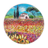 FLORA IN DER TUSKANIE/ Felder, Pfeffer und Sonnenb Schneidebrett (Vorderseite)