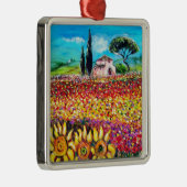 FLORA IN DER TUSKANIE/ Felder, Pfeffer und Sonnenb Silbernes Ornament (Rechts)