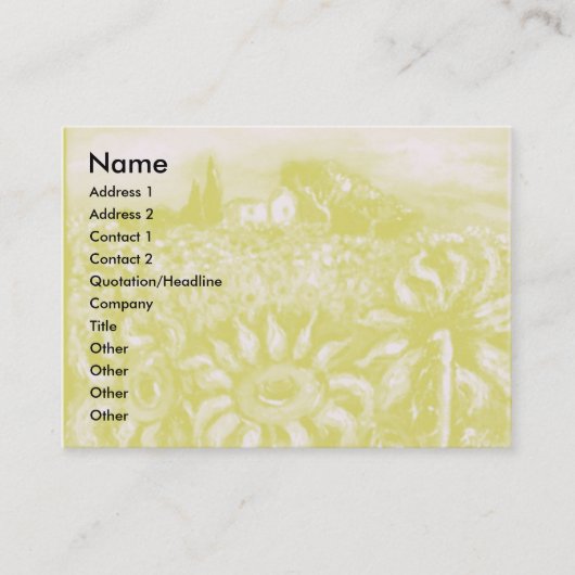 FLORA IN DER TUSKANIE/ Felder, Pfeffer und Sonnenb Visitenkarte (Vorderseite)