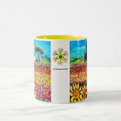 FLORA IN DER TUSKANIE/ Felder, Pfeffer und Sonnenb Zweifarbige Tasse (Mittel)
