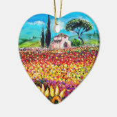 FLORA IN DER TUSKANIE / Pfefferkuchen und Sonnenbl Keramikornament (Links)