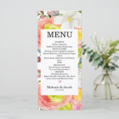 Flora-Karte des Blumenkohls Menükarte (Stehend Vorderseite)