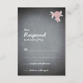 Flora-Kranke-Reaktion RSVP Karte