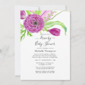 Flora-Laufwerk Wasserfarben mit Brautwasser- oder  Einladung (Vorderseite)