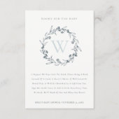 Flora Laurel Wreath Monogram Books for Baby Shooti Begleitkarte (Vorderseite)