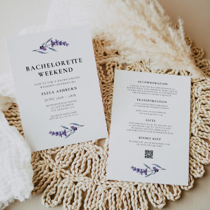 Flora Lavender Bachelorette Einladung