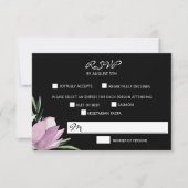 Flora Lila Magnolia RSVP Karte (Vorderseite)