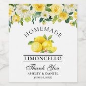 Flora Limoncello Flaschen Labels Weinetikett (Einzelnes Label)