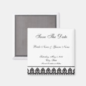 Flora Magnet-Schwarz/Weiß Magnet (Vorderseite/Rückseite)