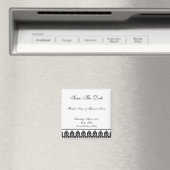 Flora Magnet-Schwarz/Weiß Magnet (In Situ (Geschirrspüler))