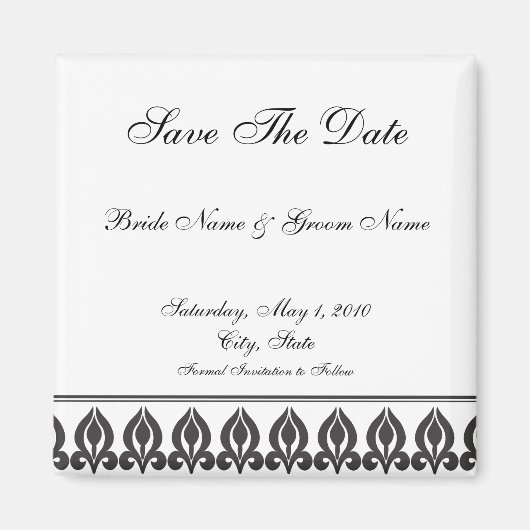 Flora Magnet-Schwarz/Weiß Magnet (Vorne)