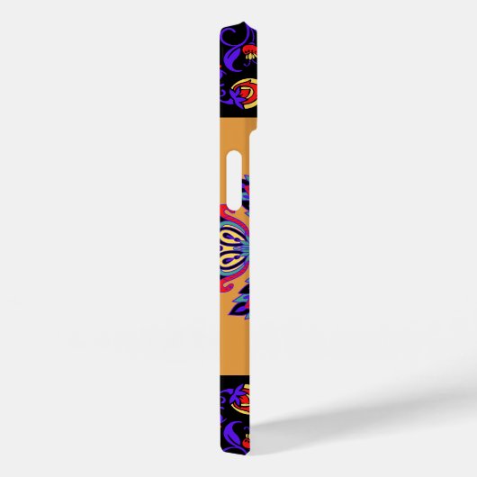 Flora Mehndi Kunst, Violettwelt Case-Mate iPhone Hülle (Rückseite / Rechts)