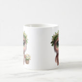 Flora mit Daisies von Natasha Us Kaffeetasse (Mittel)