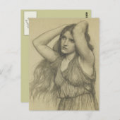 Flora mit langer Haare Postkarte (Vorne/Hinten)