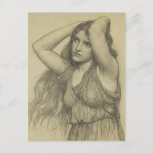 Flora mit langer Haare Postkarte