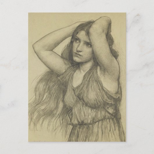 Flora mit langer Haare Postkarte (Vorderseite)